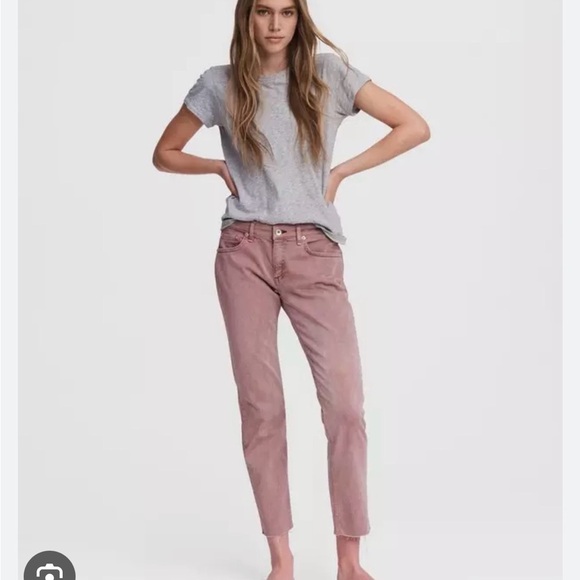 rag & bone Denim - rag & bone Dre Low Rise Slim Boyfriend Jeans in Plum